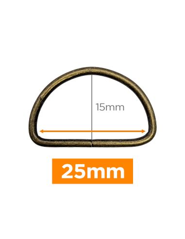 Anneau en D premium - Bronze 25 mm