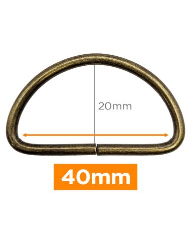 Anneau en D premium - Bronze 40 mm