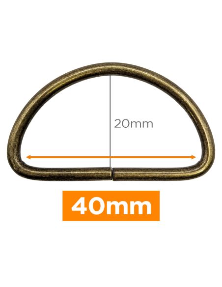 Anneau en D premium - Bronze 40 mm