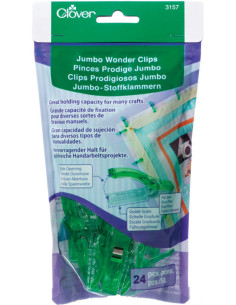 Sachet de 24 pinces Prodige Clover Jumbo - Vert foncé