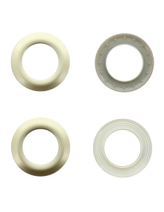 Lot 8 oeillets rideaux Ø44 mm - Satinés - Beige doré 2