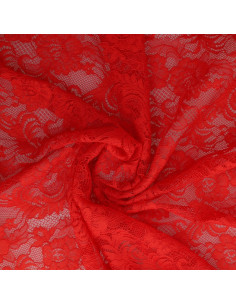 Tissu dentelle Natasha - Rouge