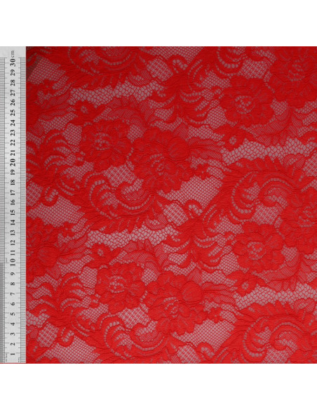 Tissu dentelle Natasha - Rouge