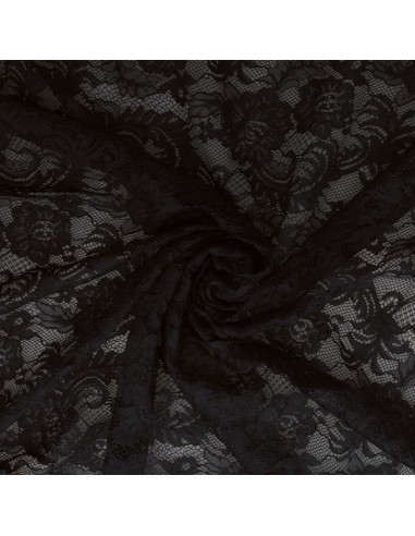 Tissu dentelle Natasha - Noir