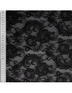 Tissu dentelle Natasha - Noir 2