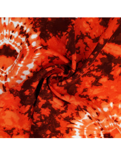 Tissu tie and dye - Orange