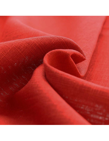 Tissu lin viscose - Rouge