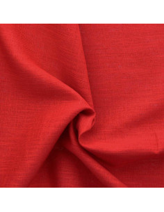 Tissu lin viscose - Rouge 2