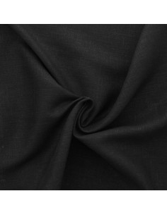 Tissu lin viscose - Noir 2