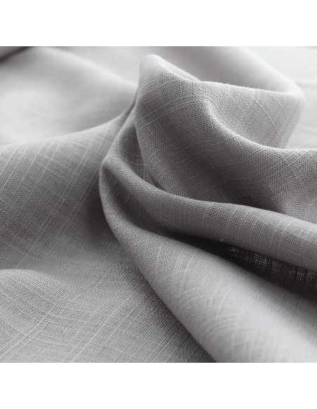 Tissu lin viscose - Gris argent