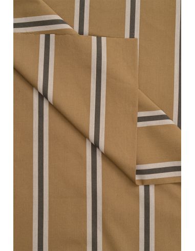 Tissu coton rayé Weave Iced Mocha - Atelier Brunette