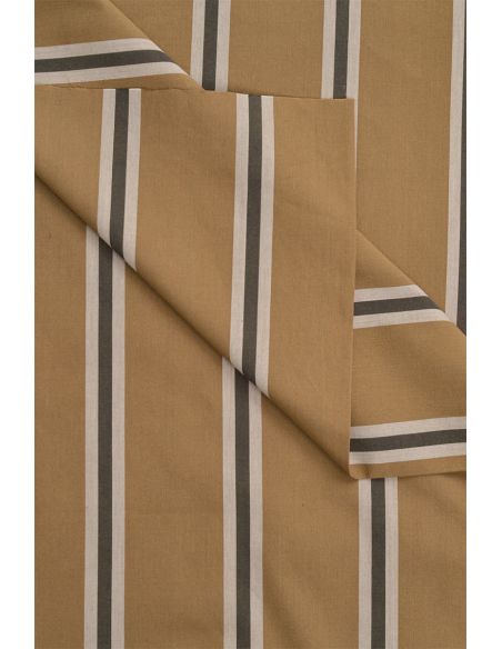 Tissu coton rayé Weave Iced Mocha - Atelier Brunette