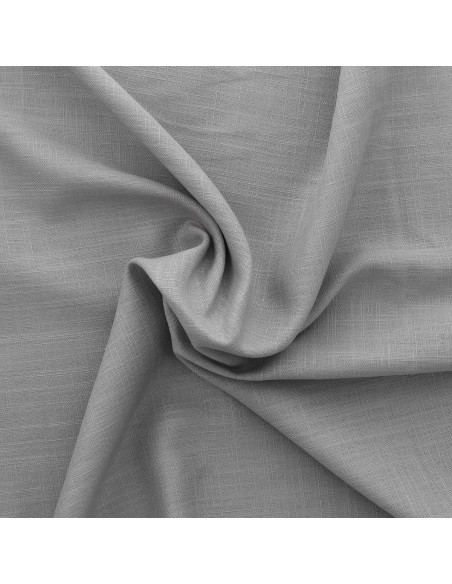 Tissu lin viscose - Gris argent
