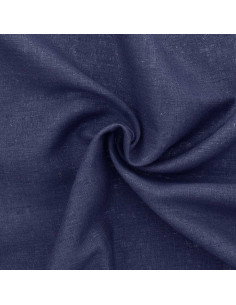 Tissu lin viscose - Bleu marine 2
