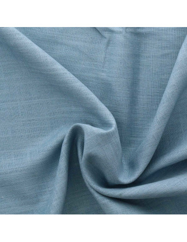 Tissu lin viscose - Bleu vintage clair