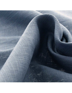 Tissu lin viscose - Bleu vintage foncé