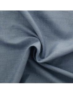 Tissu lin viscose - Bleu vintage foncé 2