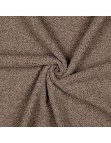 Tissu polaire Teddy double face - Taupe