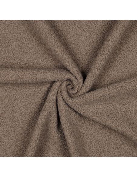 Tissu polaire Teddy double face - Taupe