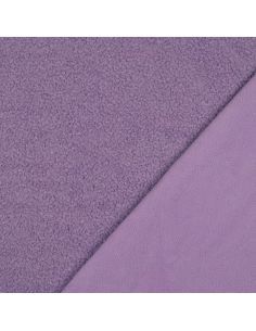 Tissu polaire Teddy double face - Lilas 2