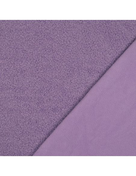 Tissu polaire Teddy double face - Lilas