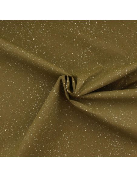 Tissu toile imperméable pour ciré - Batique vert olive