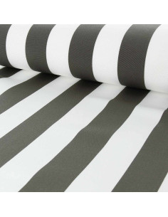 Toile transat - Blanc et taupe